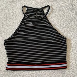 Dynamite  Stripped Cropped Tanktop